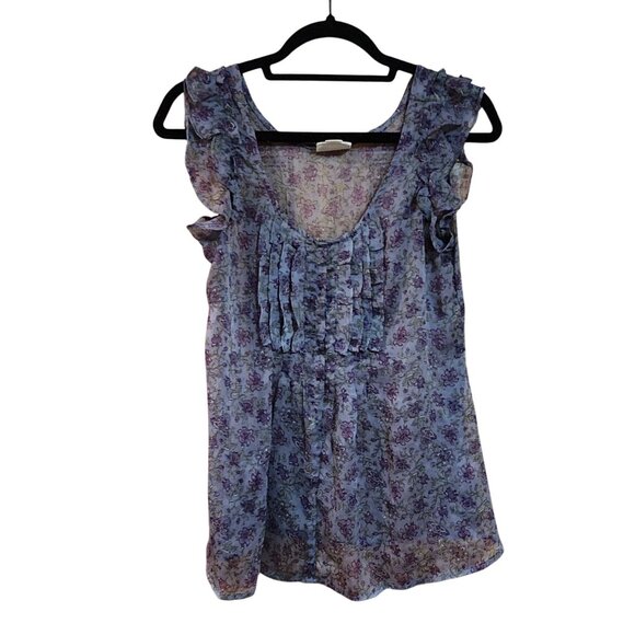 Converse Sheer Floral tank Top Blouse Womens Size Small - Picture 1 of 3